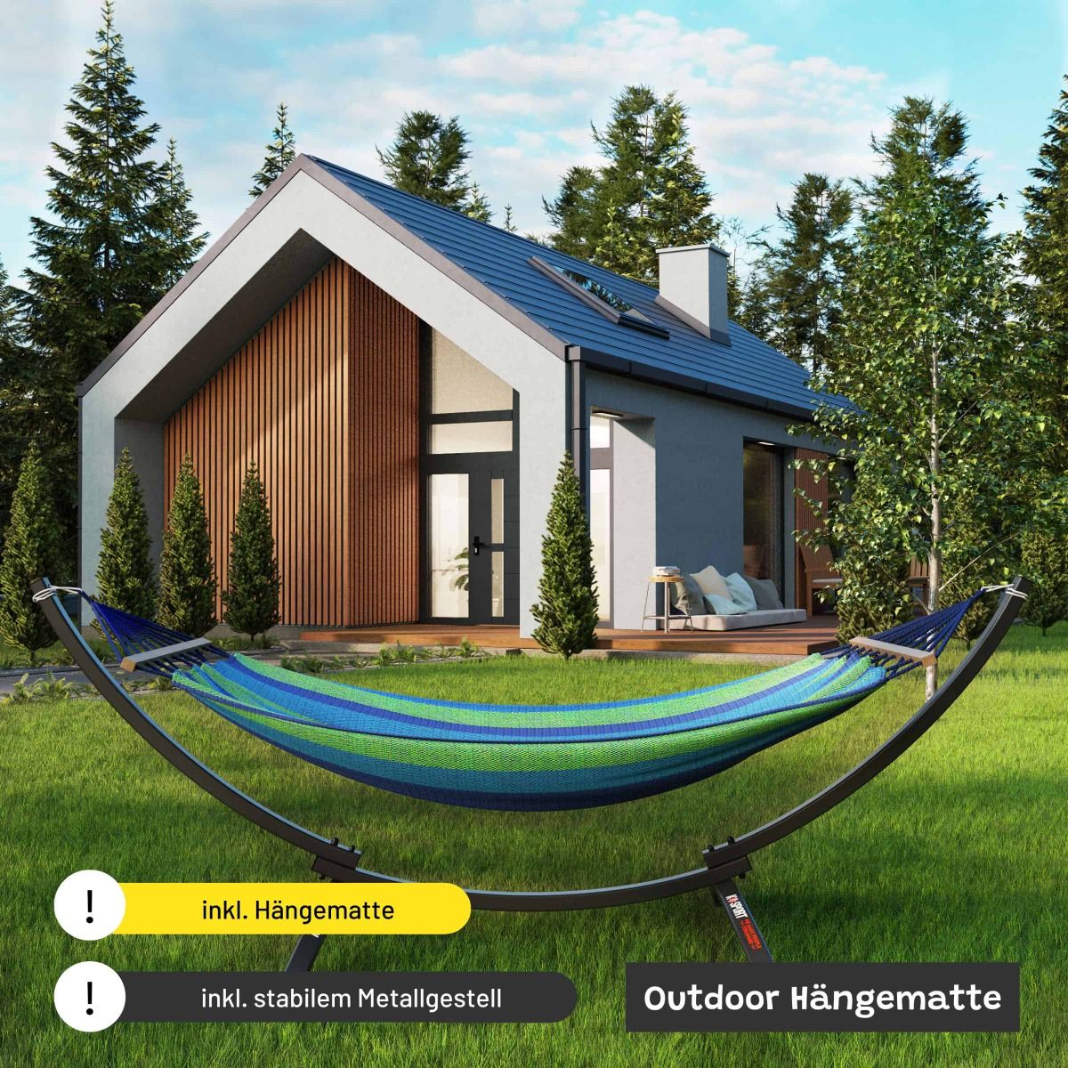 Outdoor Hängematte mit Gestell