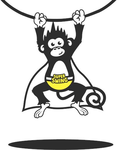 Spikey suspendu à une corde avec une ombre